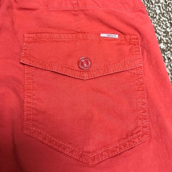 NWT Mother No Zip Misfit Pants Red Size 26 Joggers - Picture 8 of 8